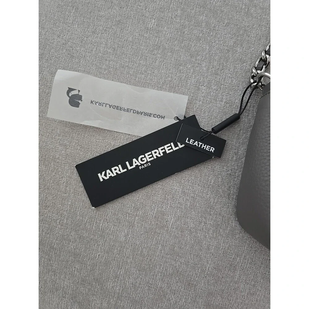 Karl Lagerfeld Paris Women's Agyness Pebble Sm Crossbody LEATHER - Picture 4 of 7